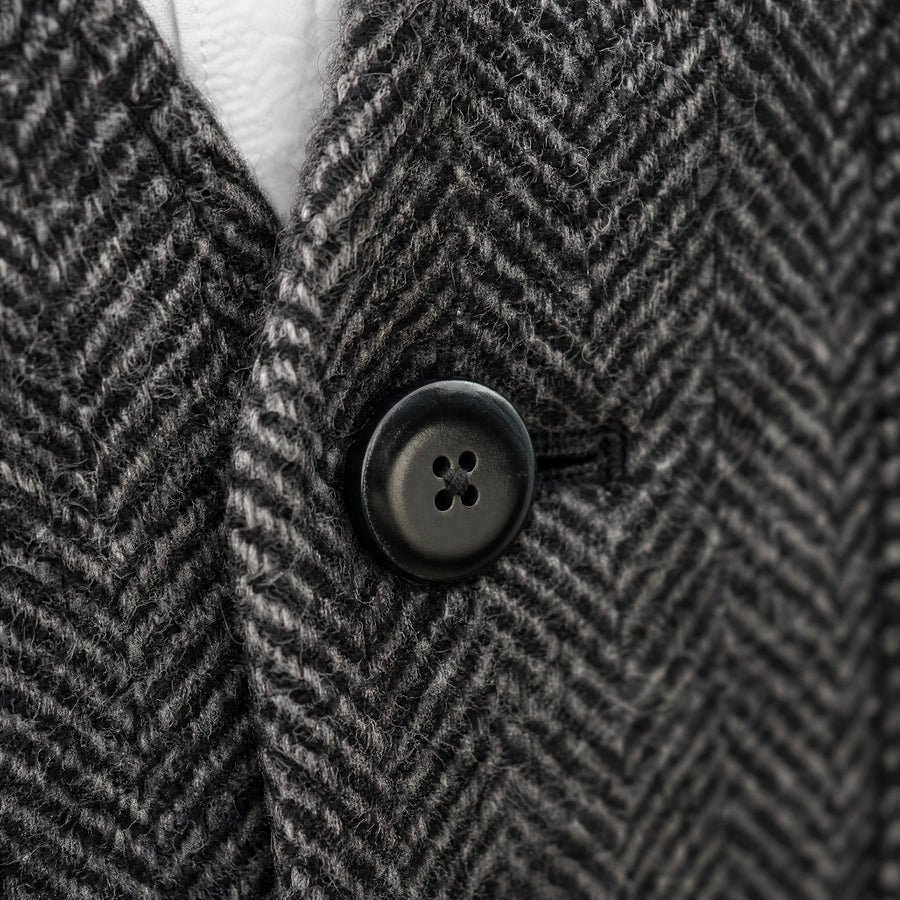 Gilet Laine Vintage Homme - close-up détail matière