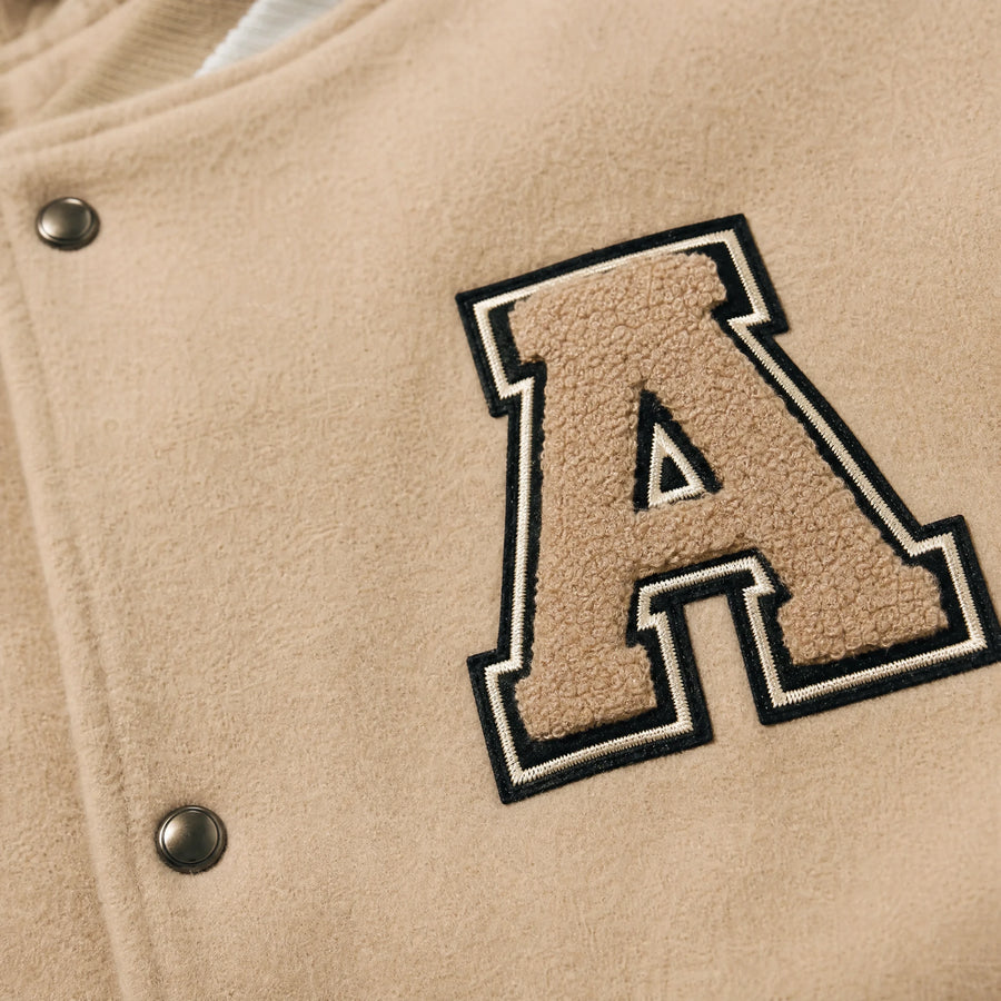Veste Baseball Femme Vintage - close-up détail matière