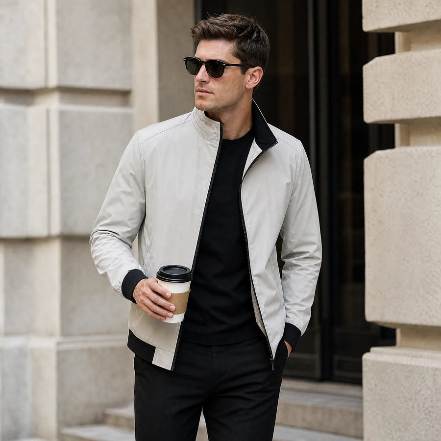 Veste vintage zippée à col montant - Utilisation GLOBALE