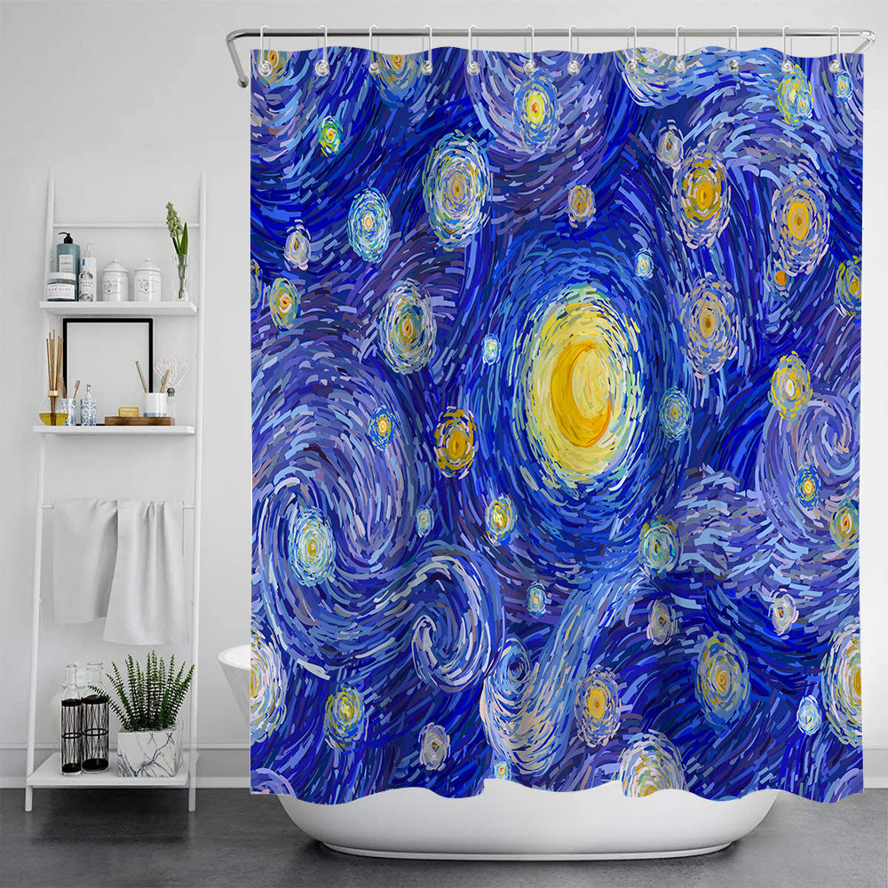 Rideau De Douche ABAKUHAUS Rétro Vintage Lunettes Hipster - Tissu 175x180 Cm Bleu Pâle Tan Blanc Avec Crochets