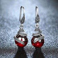 boucles-doreilles-perles-rondes-grenat-vintage