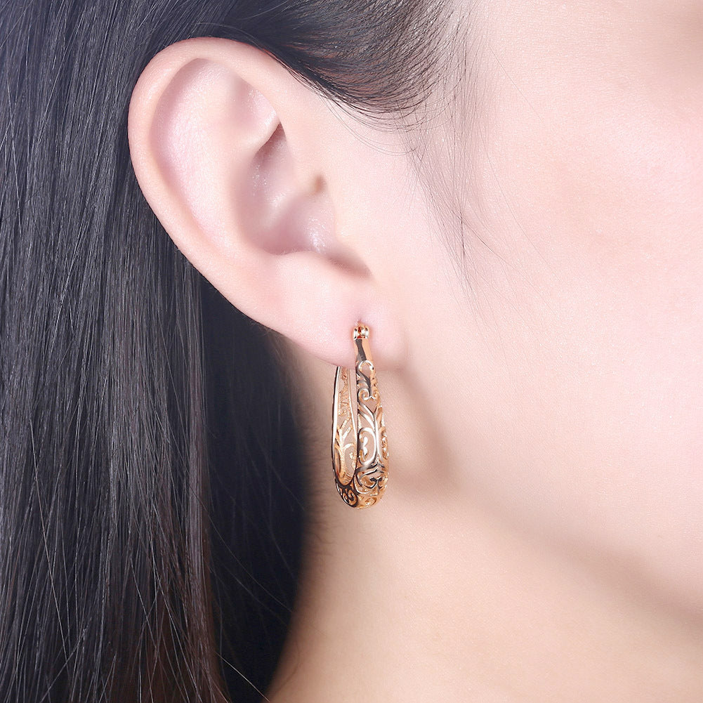 Boucles d'Oreilles Creuses Dames Vintage | Mode Vintage