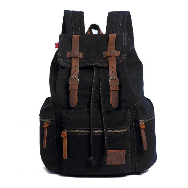 Sac à Dos En Toile Vintage Pour Ordinateur Portable - Style Hippie Grunge Décontracté - 40x25x13 Cm - Homme Et Femme