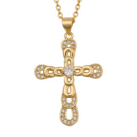 Collier Vintage à Pendentif Croix