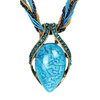 Collier Vintage En Cristal d'Opale De Bohême