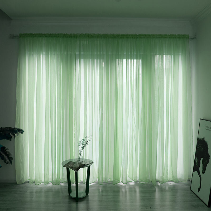 rideau-en-gaze-de-couleur-unie-vintage