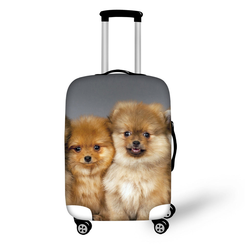 Valise Rétro Art Déco Cuir Synthétique Motif Avion - 40x30x16cm
