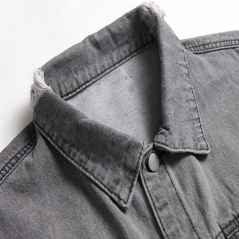 Veste En Jean Vintage ANUFER Pour Hommes - Manteau Western Trucker Ample