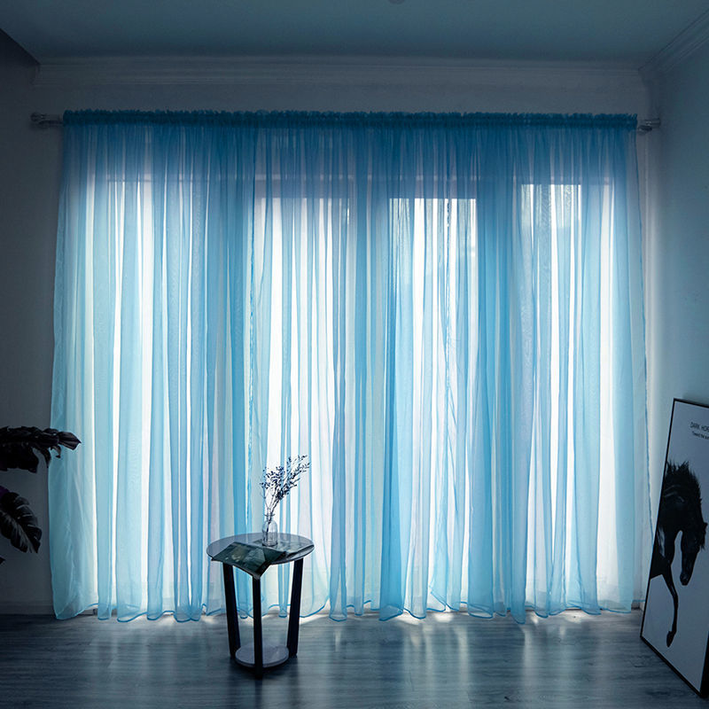 rideau-en-gaze-de-couleur-unie-vintage