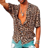 chemise-vintage-manches-courtes-imprime-leopard