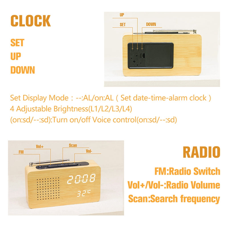 radio-reveil-numerique-vintage-en-bois