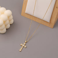 Collier Vintage à Pendentif Croix