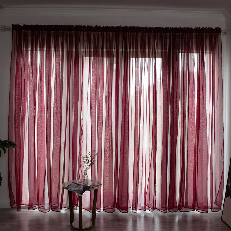 rideau-en-gaze-de-couleur-unie-vintage