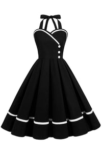 robe-pin-up-annee-80-en-col-v