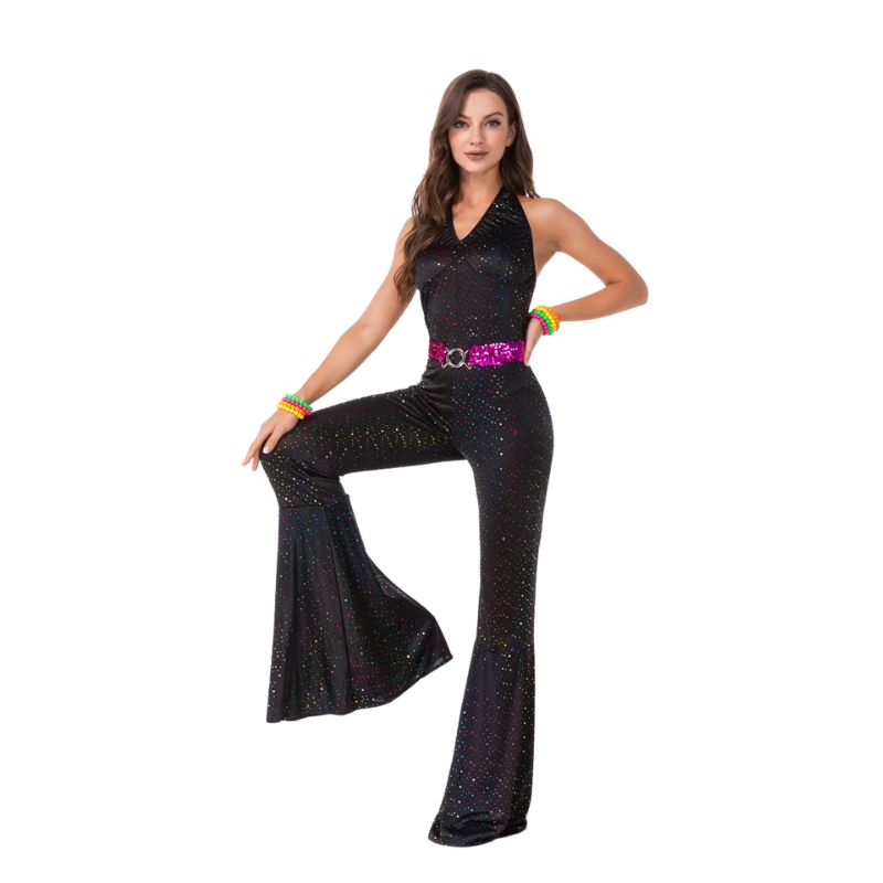 Déguisement disco femme bleue - Deguisement adultes/Années 70 Disco Déguisement disco femme bleue - Deguisement adultes/Années 70 Disco