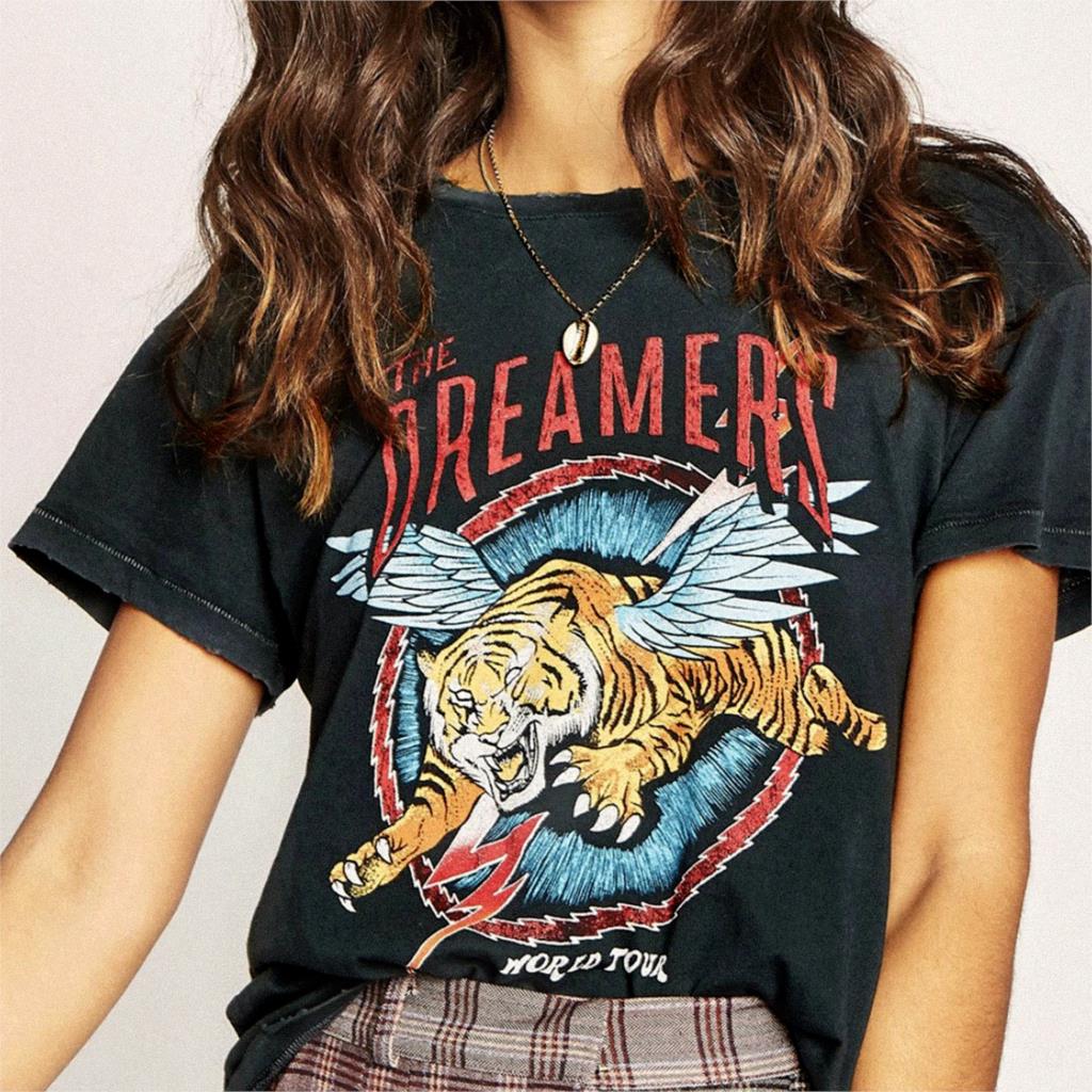 T-shirt Tigre avec des ailes Vintage