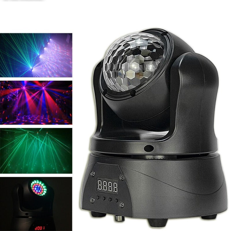 Moteur à Boule Disco Rechargeable – 18 LED RGB, Télécommande, Vitesse Réglable, Compatible Boules 4-12 Pouces