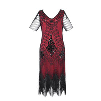 Robe-Charleston-Rouge-et-Noir-Grande-Taille