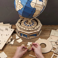 globe-pieces-3d-vintage-jeux-de-puzzle-en-bois