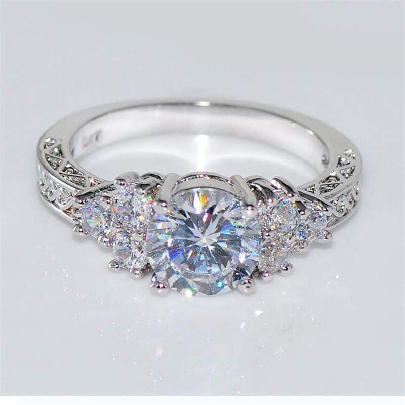 Bague Fiançailles Vintage Diamant Mode Vintage