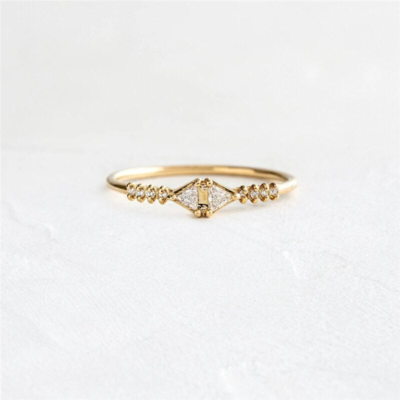 Bague de Fiancailles Femme Vintage Mode Vintage