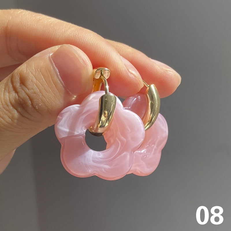 Boucles D'oreille Vintage Années 80 - Clips Dorés Avec Chaîne Et Motifs Couture