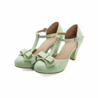 chaussures-annee-80-t-strap-talons-vert
