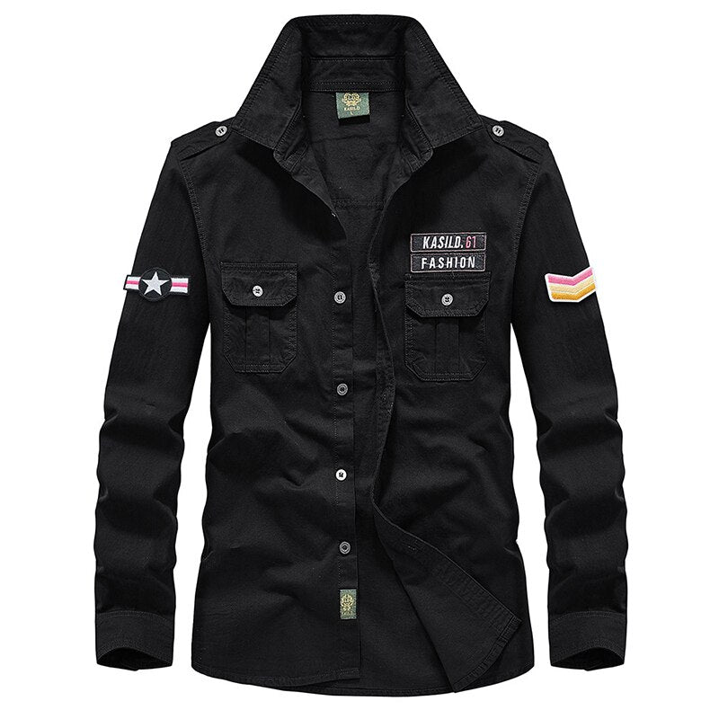 Chemise Militaire Homme Vintage Mode Vintage