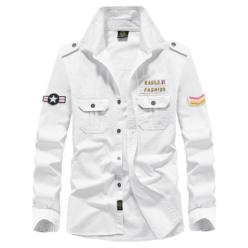 Chemise Militaire Homme Vintage Mode Vintage