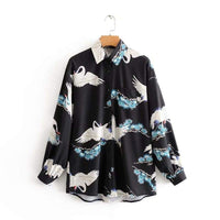 chemise-annee-80-noire-oiseaux