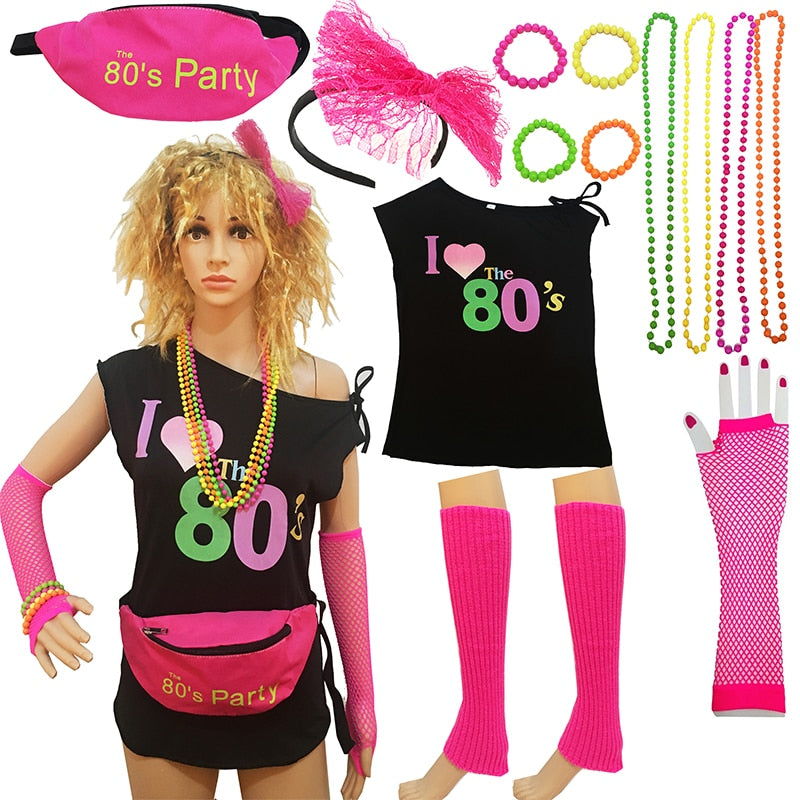 Déguisement Année 80 Accessoire Femme Années 80s Disco Costume