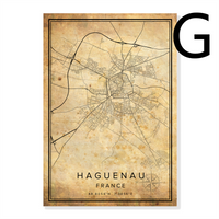 Affiche Carte De Ville De Bourgogne