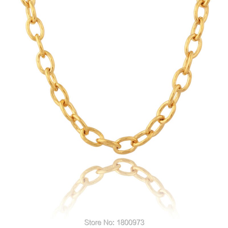 en-Collier-Or-Chaine-Large-Femme-Annee-80