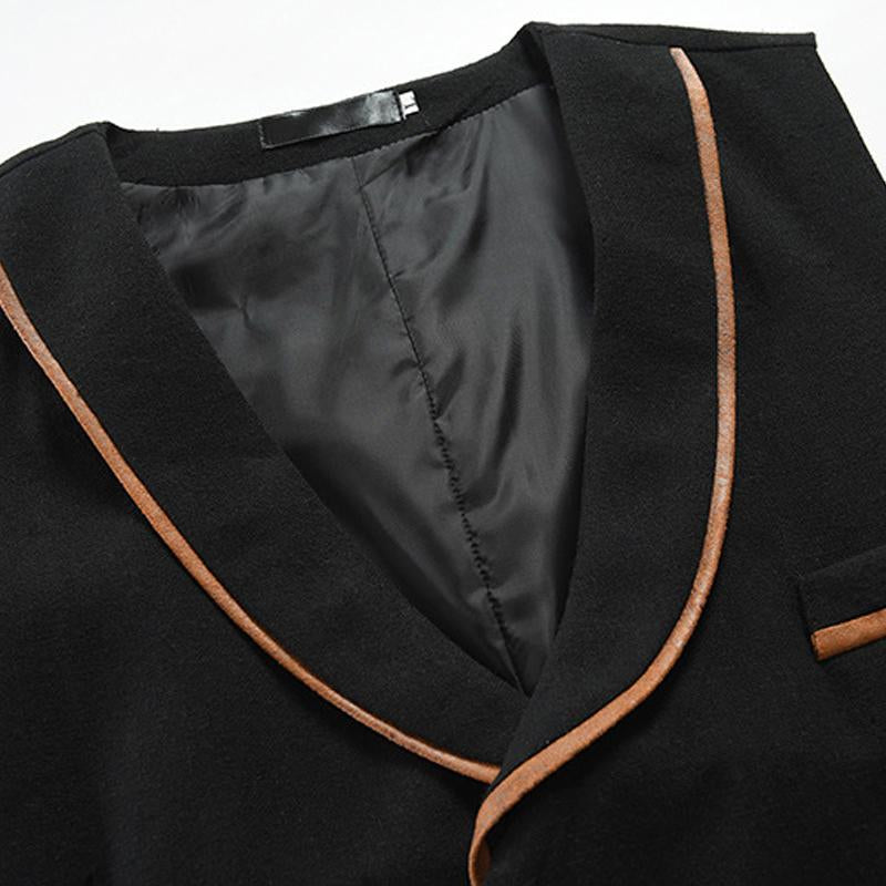 Gilet de couleur contrastée à double boutonnage | Mode Vintage
