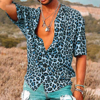 chemise-vintage-manches-courtes-imprime-leopard