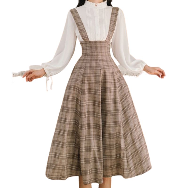 Jupe Longue Jupe Bretelles Jupe Bretelle Vintage Mode Vintage