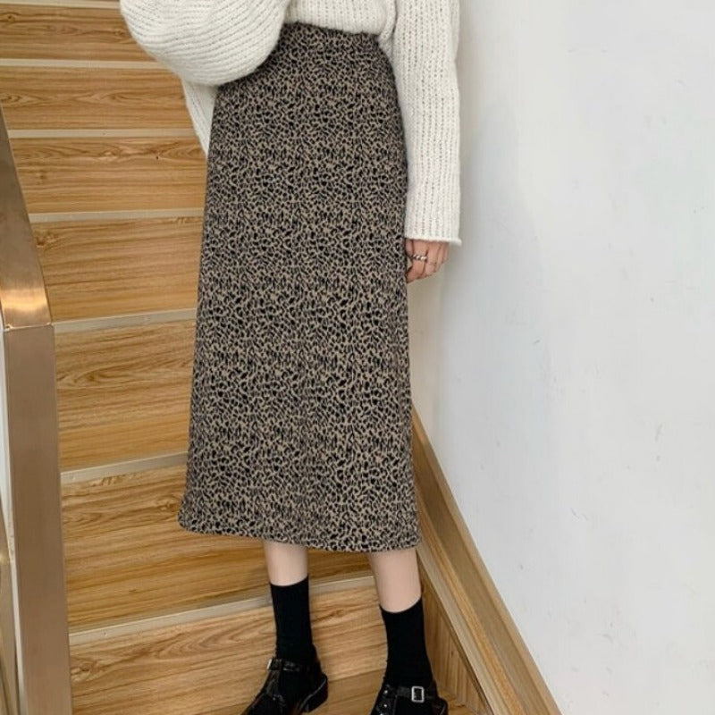 jupe-longue-leopard-kaki