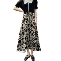 jupe-longue-motif-leopard-vintage