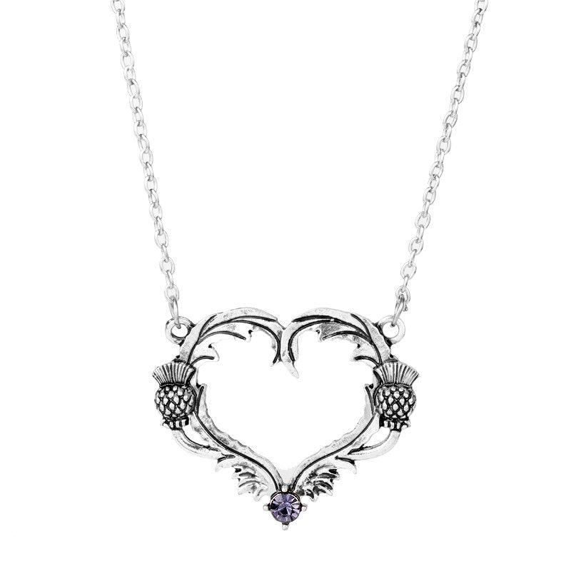 Collier Vintage Avec Pendentif En Cristal Cœur | Occasion, Matière Cristal, Style Rétro