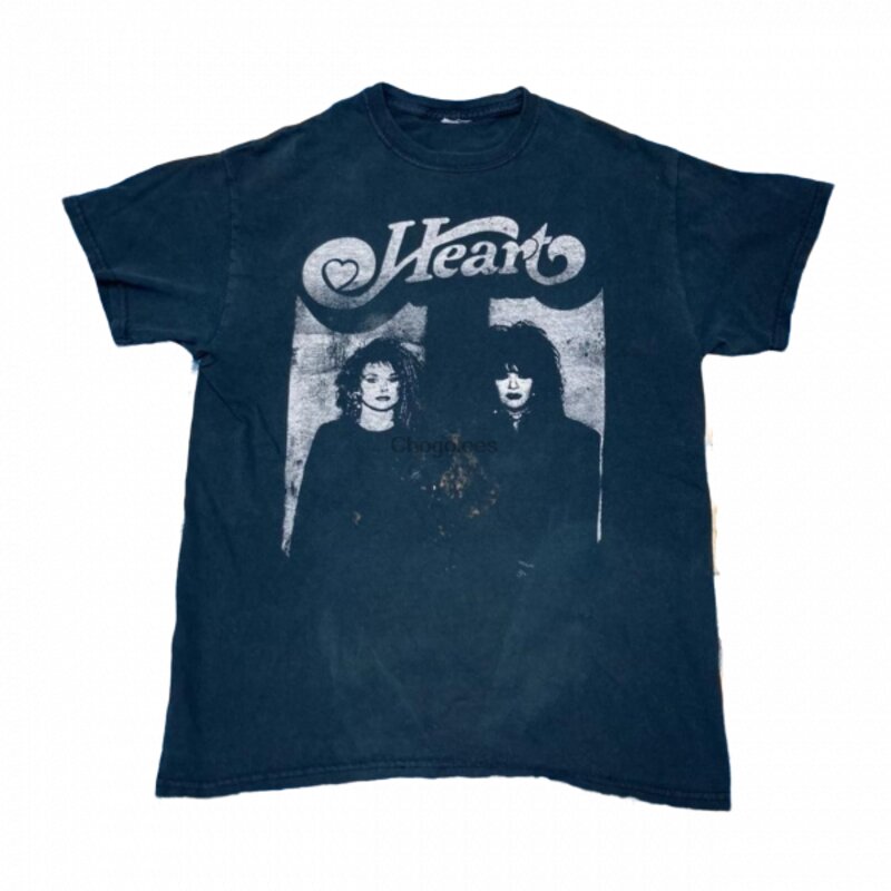 Vintage Heart Band T Shirt Mode Vintage