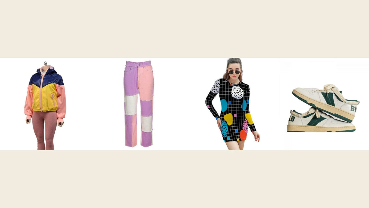 Tenues colorées inspirées de la mode des jeunes dans les années 80 Image