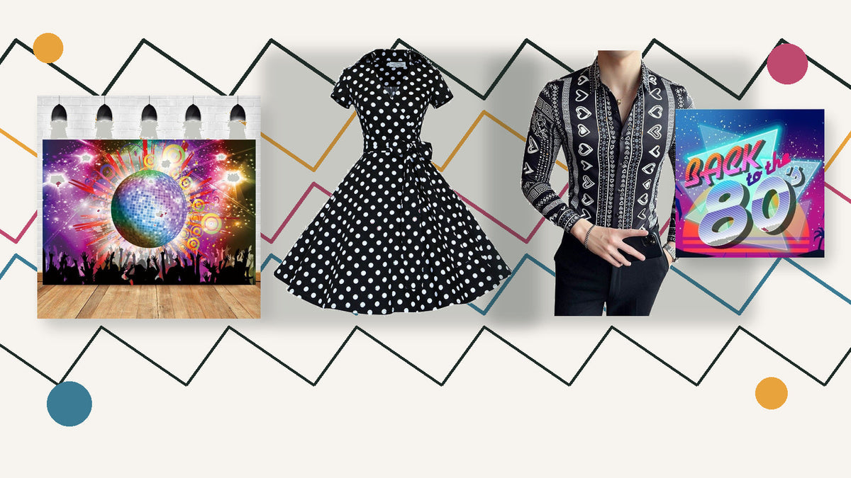 Jackson Pollock et la mode vintage : robe à pois, chemise graphique et affiches colorées sur un rythme de lignes Image