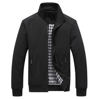 Veste vintage unie à col montant