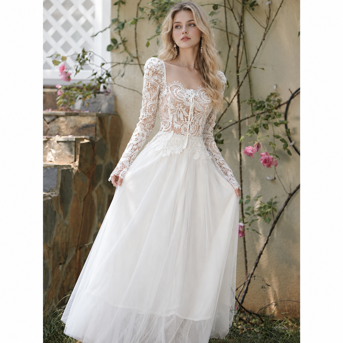 Robe de Mariée Deux Pièces Vintage