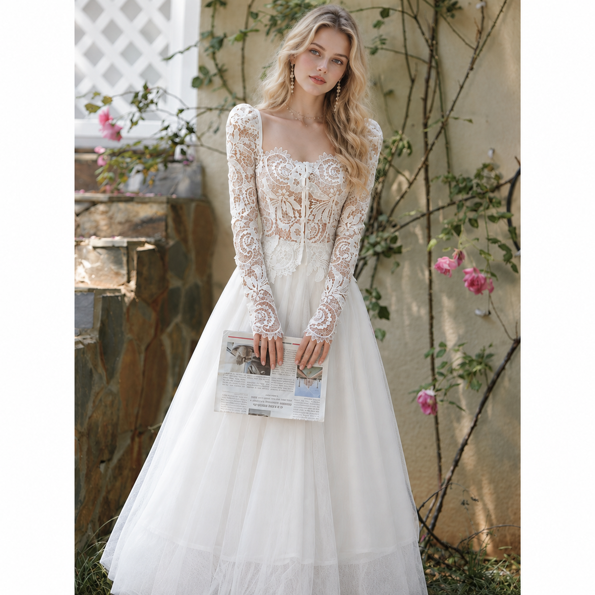 Robe de Mariée Deux Pièces Vintage