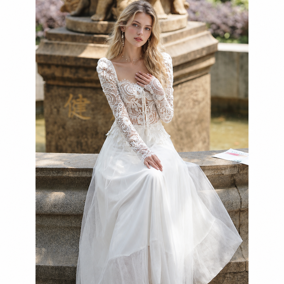 Robe de Mariée Deux Pièces Vintage