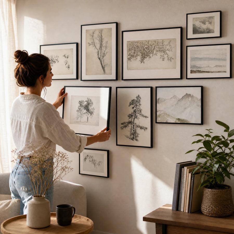 Affiche Botanique Aquarelle Nature Tons Neutres - Utilisation GLOBALE