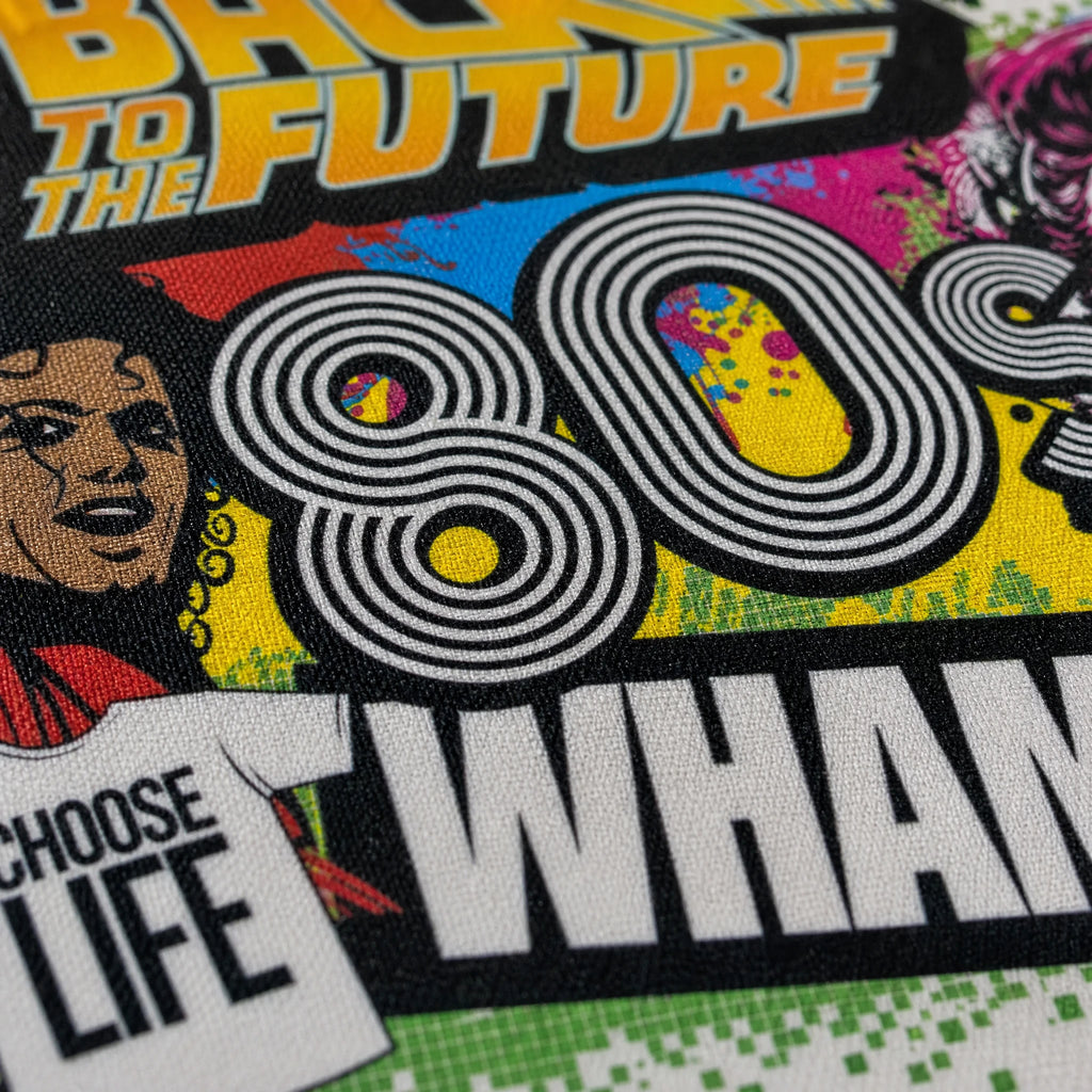 Affiche Vintage Années 80 Pop Culture Rétro - close-up détail matière