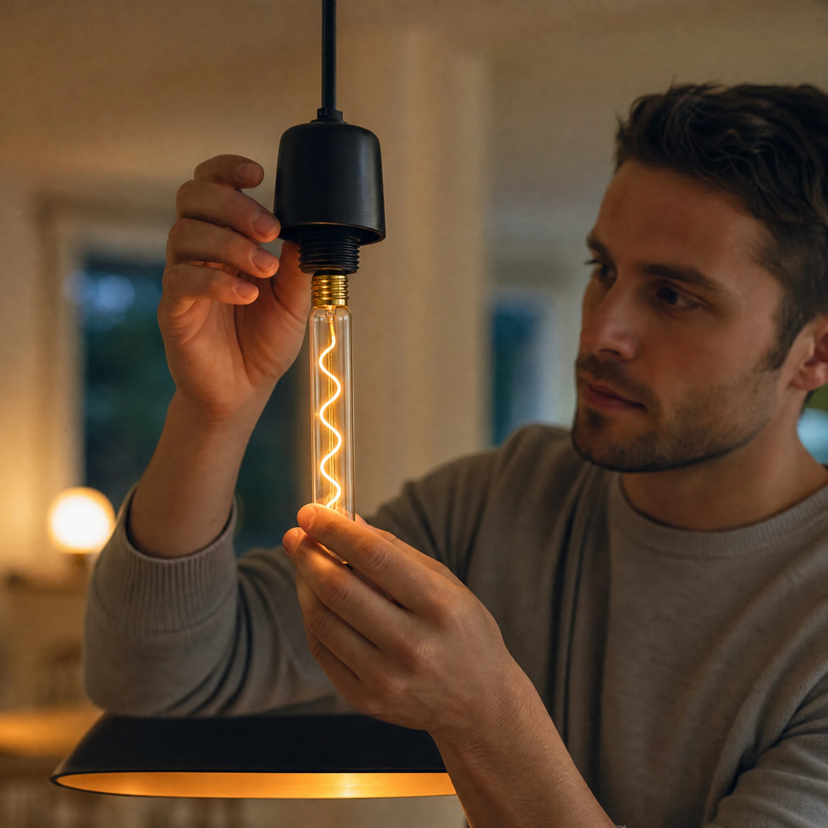Ampoule vintage tubulaire à filament décoratif spirale - Utilisation GLOBALE