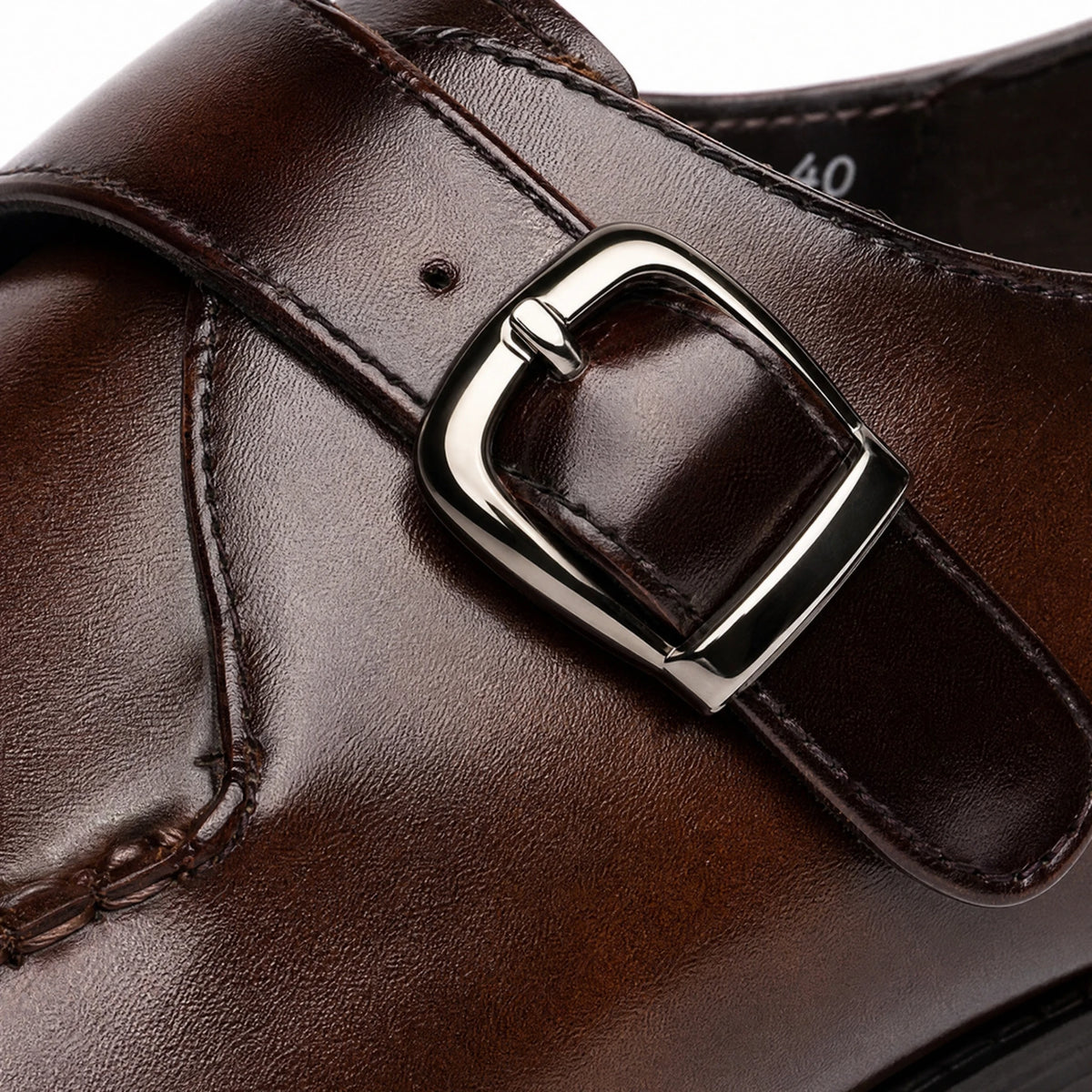 Chaussure vintage allure unique - close-up détail matière